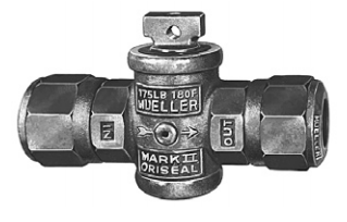Mueller Oriseal II Curb Stop Comp with Drain