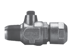 Mueller AWWA/CC x Compression Ball Corporation stop